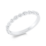 Ring 18 kt WG, 11 Fant-Schl. 0,45 ct, TW-si