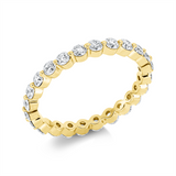 Ring 18 kt GG, 24 Brill. 1,24 ct, TW-si
