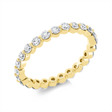 Ring 18 kt GG, 24 Brill. 1,12 ct, TW-si