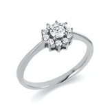 Ring 18 kt WG, 11 Brill. 0,36 ct, TW-si
