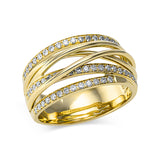 Ring 18 kt GG, 57 Brill. 0,43 ct, TW-si