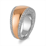 Ring 18 kt RG+WG, poliert, 264 Brill. 2,77 ct, TW-vsi/si