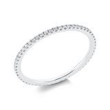 Ring 18 kt WG, 56 Brill. 0,25 ct, TW-si