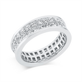Ring 18 kt WG, 58 Princ. 4,37 ct, TW-si