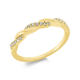 Ring 18 kt GG, 21 Brill. 0,10 ct, TW-si