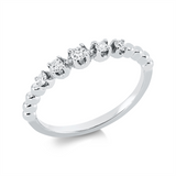 Ring 18 kt WG, 5 Brill. 0,17 ct, TW-si