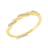 Ring 18 kt GG, 21 Brill. 0,06 ct, TW-si