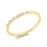 Ring 18 kt GG, 5 Bag. 0,07 ct, TW-si