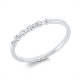Ring 18 kt WG, 5 Bag. 0,07 ct, TW-si