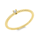 Ring 18 kt GG, 1 Brill. 0,03 ct, TW-si