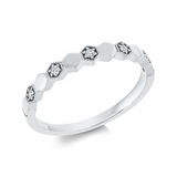 Ring 18 kt WG, 5 Brill. 0,06 ct, TW-si