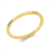 Ring 18 kt GG, 12 Brill. 0,06 ct, TW-si