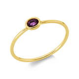Ring 18 kt GG, 1 Rubin 0,23 ct rot