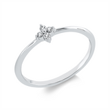 Ring 18 kt WG, 4 Brill. 0,06 ct, TW-si
