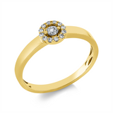 Ring 18 kt GG, 13 Brill. 0,14 ct, TW-si