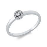 Ring 18 kt WG, 15 Brill. 0,08 ct, TW-si
