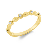 Ring 18 kt GG, 5 Brill. 0,09 ct, TW-si
