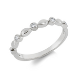 Ring 18 kt WG, 5 Brill. 0,09 ct, TW-si
