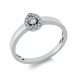 Ring 18 kt WG, 13 Brill. 0,16 ct, TW-si