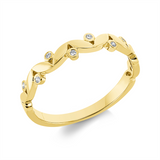 Ring 18 kt GG, 8 Brill. 0,06 ct, TW-si