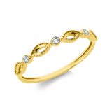Ring 18 kt GG, 3 Brill. 0,06 ct, TW-si