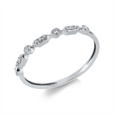Ring 18 kt WG, 13 Brill. 0,11 ct, TW-si