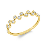 Ring 18 kt GG, 15 Brill. 0,20 ct, TW-si