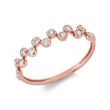 Ring 18 kt RG, 15 Brill. 0,22 ct, TW-si