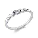 Ring 18 kt WG, 13 Brill. 0,07 ct, TW-si