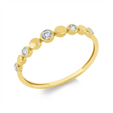 Ring 18 kt GG, 5 Brill. 0,10 ct, TW-si