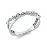 Ring 18 kt WG, 9 Brill. 0,13 ct, TW-si