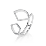 Ring 18 kt WG, 86 Brill. 0,19 ct, TW-si