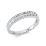 Ring 18 kt WG, 24 Bag. 0,11 ct, TW-si, 34 Brill. 0,14 ct, TW-si