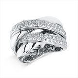 Ring 18 kt WG, 77 Brill. 1,40 ct, TW-vsi