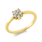Ring 18 kt GG, 6 Brill. 0,20 ct, TW-si