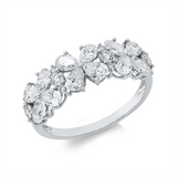 Ring 18 kt WG, 12 Tropfen 1,55 ct, TW-si, 12 Brill. 0,27 ct, TW-si