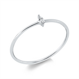 Ring 18 kt WG, 1 Nav. 0,03 ct, TW-si