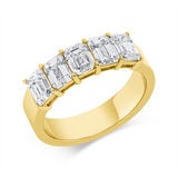 Ring 18 kt GG, 5 Sm.schliff 2,54 ct, TW-vsi/si