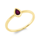 Ring 18 kt GG, 1 Rubin 0,24 ct rot