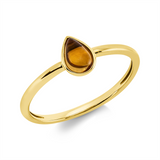 Ring 18 kt GG, 1 Citrin 0,35 ct gelb