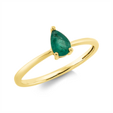Ring 18 kt GG, 1 Smaragd 0,36 ct grün