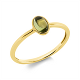 Ring 18 kt GG, 1 Peridot 0,51 ct