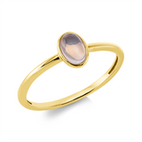 Ring 18 kt GG, 1 Mondstein 0,44 ct