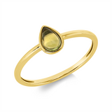 Ring 18 kt GG, 1 Peridot 0,40 ct