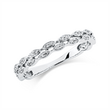 Ring 18 kt WG, 36 Brill. 0,11 ct, TW-si