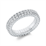 Ring 18 kt WG, Flex-Band, variabel, 70 Brill. 1,99 ct, TW-si