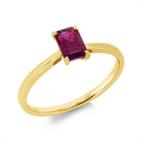 Ring 18 kt GG, 1 Rubin 0,73 ct rot
