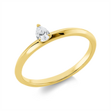 Ring 18 kt GG, 1 Tropfen 0,14 ct, TW-si