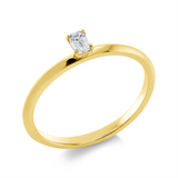 Ring 18 kt GG, 1 Sm.schliff 0,14 ct, TW-si