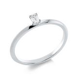 Ring 18 kt WG, 1 Sm.schliff 0,13 ct, TW-si
